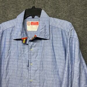 Robert‎ Graham Men's XXL Long Sleeve Colorful Trim Dress Shirt